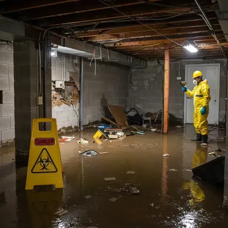 Flooded Basement Electrical Hazard in Rolla, MO Property