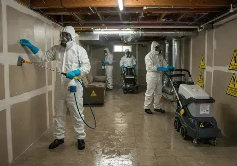 Basement Moisture Removal and Structural Drying process in Rolla, MO